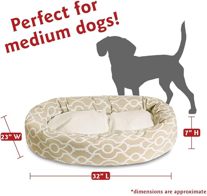 Majestic Pet 32" Athens Sand Sherpa Bagel Bed