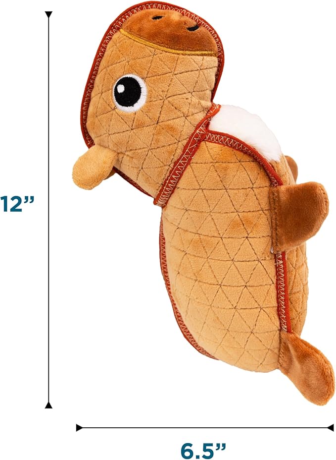 Outward Hound Xtreme Seamz Dog Toy, Reinforced Seams & Multiple Stitching, Durable Plush with Squeakers, Capybara, 12”