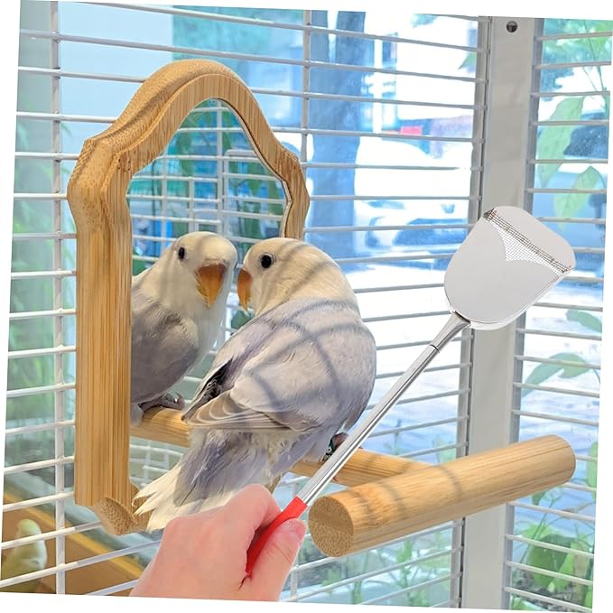2pcs Efficient Bird Cage Cleaning Set Includes Brush Scoop Cage Accessories Pet Supplies