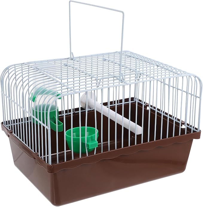 LALAFINA Portable Bird Cage for Travel with Perch Food Box Waterer Abs Iron Construction Spacious Lovebird and Small Parrot Carrier Carry Bird Travel Crate for Outdoor Use