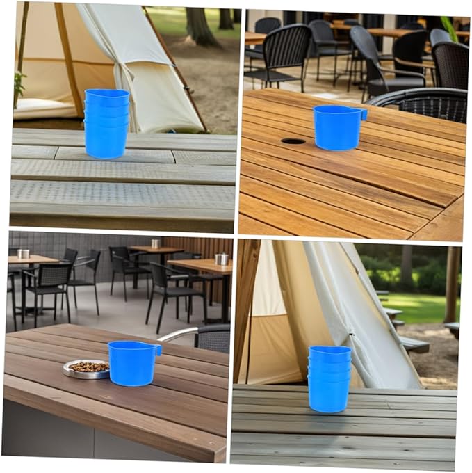 8pcs Hanging Bird Cage Cups Durable Pet Food and Water Bowls for Small Animals Easy to Install and Remove for Rabbits Birds and More Blue