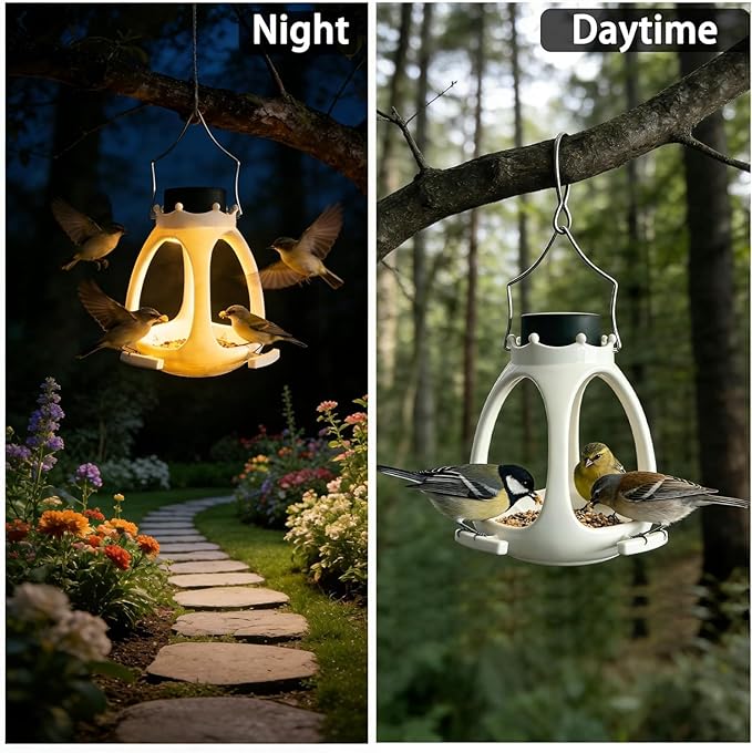 2026 Solar Bird Feeder - Waterproof Eco-Friendly Polymer Wild Bird House for Backyard Birding, Innovative Outdoor Decor for Wildlife Enthusiasts