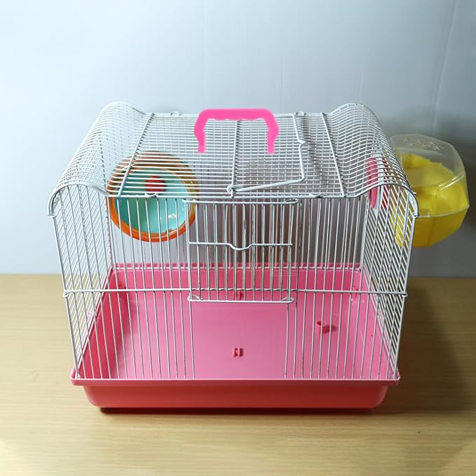 Ipetboom 10pcs Pet Cage Crate Handles Replacement Cage Handles Dog Crate Replacement Parts for Pet Cage Carrier Rabbit Cages Handle Replacement for Squirrel Hedgehog Chinchilla Hamster, Pink