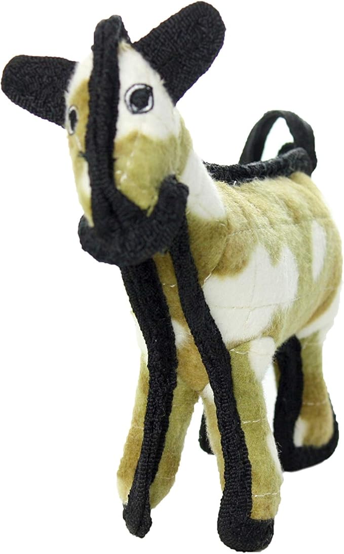TUFFY - World's Tuffest Soft Dog Toy -Barnyard- Multiple Layers. Made Durable, Strong & Tough. Interactive Play (Tug, Toss & Fetch). Machine Washable & Floats. (Horse, Jr 2 Pack)