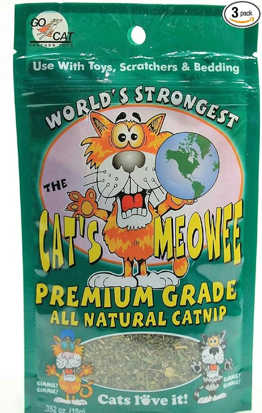 .352 Ounce The Cat's Meowee All Natural Premium Grade Cat Nip (Pack of 3)