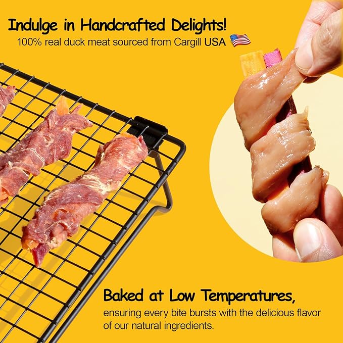 Sweet Potato Dog Treats, Duck Wrapped Sweet Potato and Purple Potato, Rawhide Free and Grain Free 10.6 oz