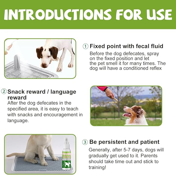 JoanofArc Dog Potty Spray Set, Potty Training Spray for Dogs, Cat Litter Here Training Spray, Stops Urination & Marking, Indoor and Outdoor Use Toilet Training Aid, 30ml