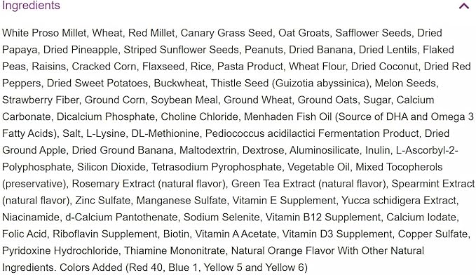 F.M. Brown's Tropical Carnival Gourmet Bird Food for Cockatiels, Lovebirds, and Conures, Vitamin-Nutrient Fortified Daily Diet, 3lb