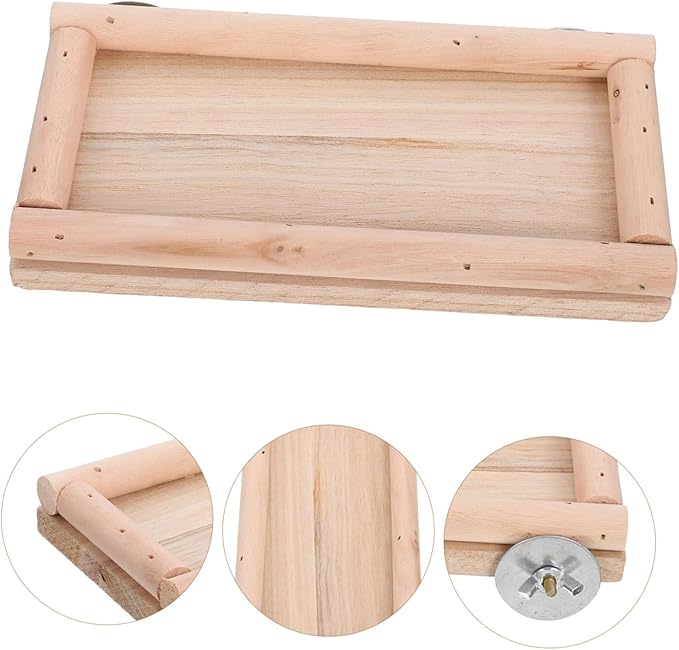 HANABASS Hamster Platform Bed Food Box Chinchilla Cage Accessory Bird Cage Stand Parrot Platform Bed Hamster Supply