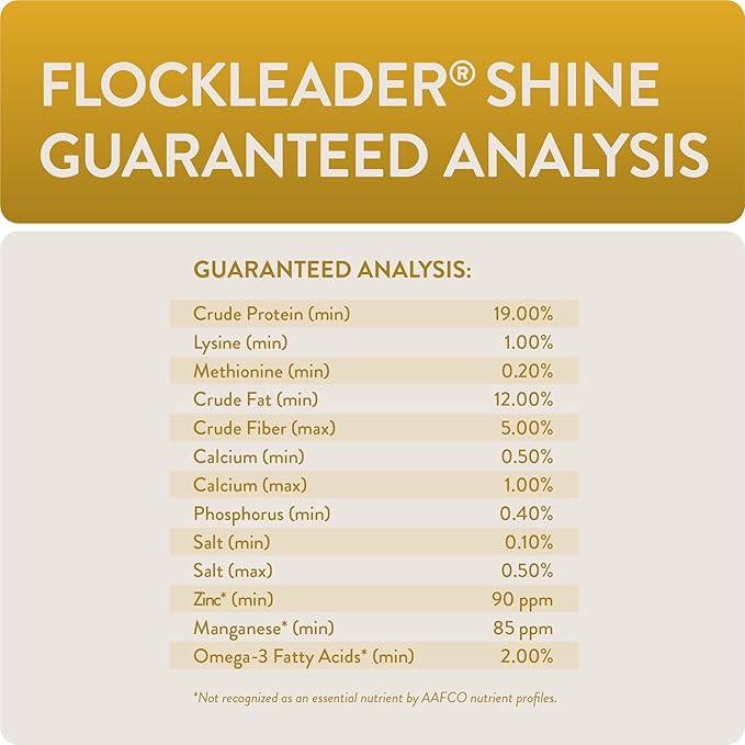 FLOCKLEADER Shine, Functional Poultry Treats for Skin and Feather Support, 3.5 lb