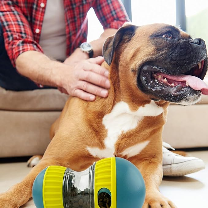Dog Treat Ball, Adjustable Dispensing Interactive Toys Indestructible Puzzles Feeder Slow Feeding, Pet Cat Enrichment Toys, Dog Interactive Toy for Boredom Intelligence (Green)