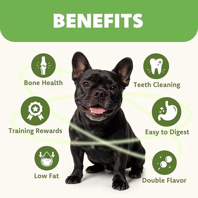 MON2SUN Double Flavor Dog Treats, 4 Inch Chicken and Duck Wrapped Calcium Bones, Rawhide Free Chews for Small Dogs, Teeth Cleaning Bones, 10.58 oz (15 Count-Pack of 1)