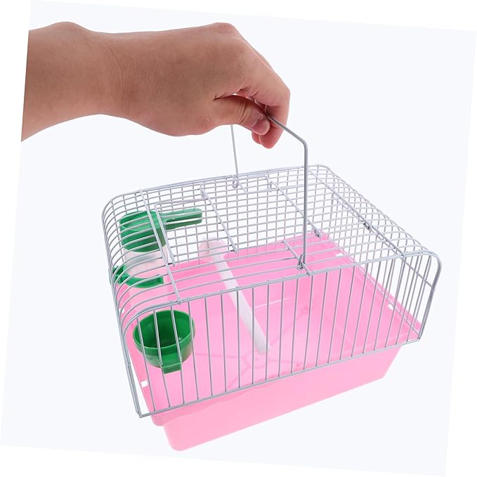Milisten Portable Bird Cage for Lovebirds Spacious Travel Carrier with Perch Food Box Waterer Lightweight Construction for Birds Pets