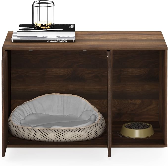 Furinno Peli Litter Box Enclosure, Columbia Walnut