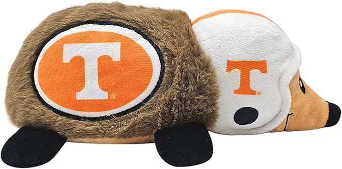 NCAA Tennessee Volunteers Plush Hedgehog Toy for Dogs & Cats, Cool Soft Pet Toy for Fun and Interactive Play, Dog Chew Toy with Squeaker, Licensed Hot Pet Toy