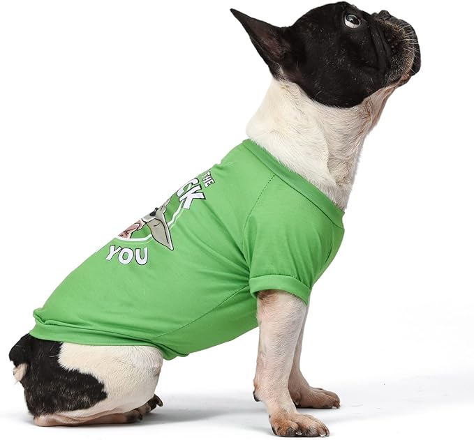 Star Wars Grogu May The Luck Be with You Tee for St. Patrick's Day | Size Large | Cute Green Dog Clothes (FF20332) (Pack of 2)