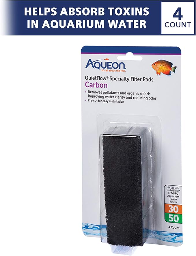 Aqueon Replacement Specialty Filter Pads Carbon 30/50