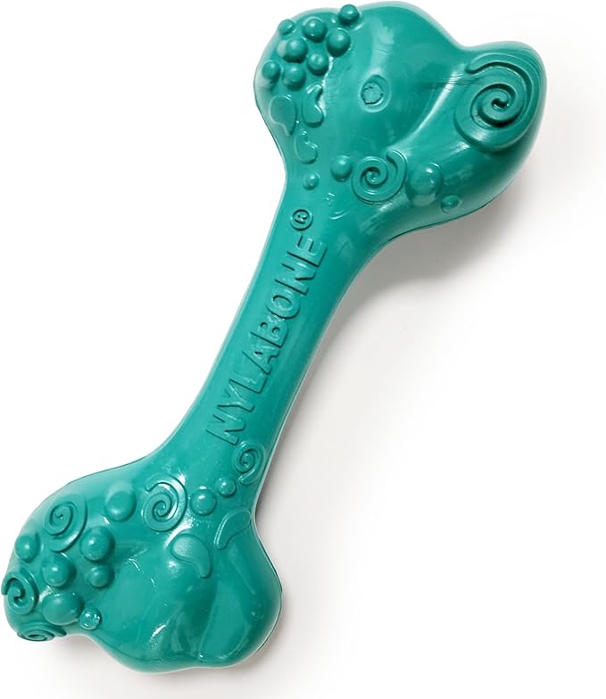 Nylabone Love Our Oceans Frenzy Bone Power Chew Toy for Dogs, Recycled & Sustainable Dog Chew Bones, Made in USA, Bacon & Cheese Flavor, Extra-Large Dog Toys - 50+ lbs, 1 Count