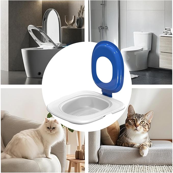 Cat Toilet Training System - Portable Litter Box, Eco-Friendly Potty Kit | Reusable Sand Trainer, Easy-to-Use Hygiene Tool for Pet Care