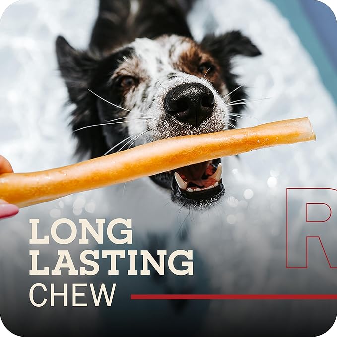 Redbarn Pet Products All-Natural Small 6" Beef Collagen Sticks for Dogs - Long Lasting Low-Odor Alternative to Traditional Rawhide & Bully Sticks - Supports Healthy Joints, Skin, & Coat - 10 Pack
