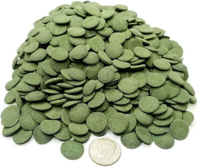 Sinking 12mm - 1/2" Spirulina Algae Wafers, Ideal for All Bottom Fish, Plecos, Shrimp, Snails, Crayfish, All Herbivorous and Omnivorous Tropical Fish... 1-lb
