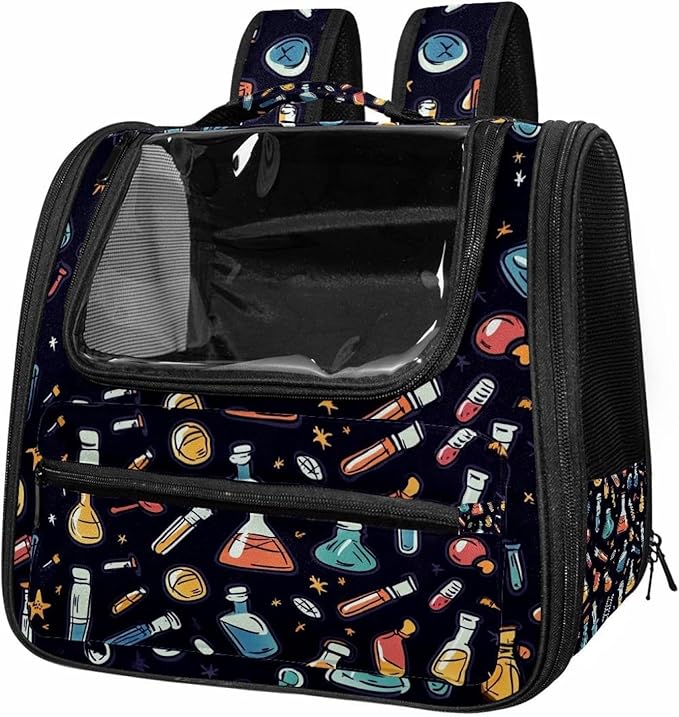 Chemistry Science Laboratory (2) Cat Backpack Carrier, Breathable Cat Carrier Large Space Bubble Pet Backpack for Kitty Small Dog