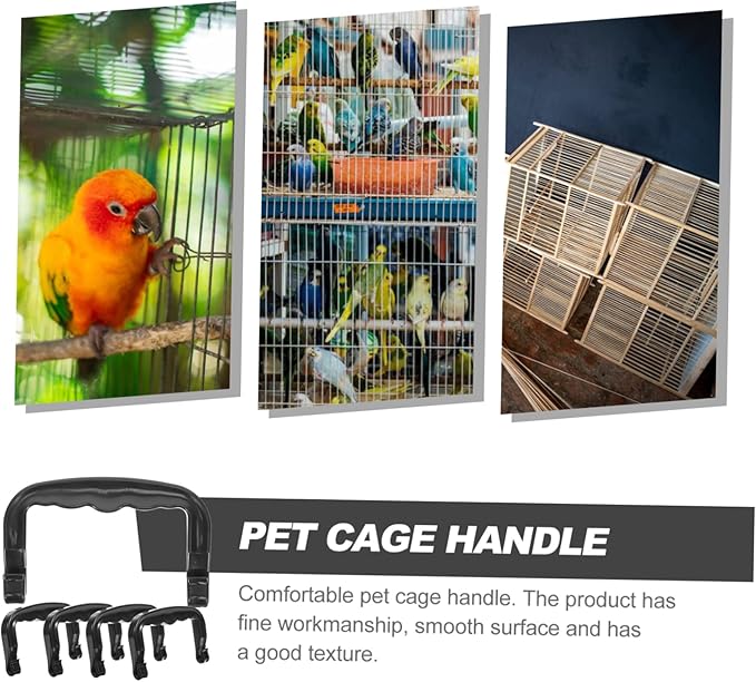 UKCOCO 5pcs Replacement Bird Cage Handles Lightweight Portable Pet Carrier Handles for Hamsters Birds and Animals Easy to Install Comfortable Grip for Outdoor Use