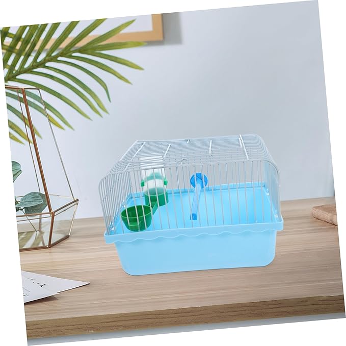 Portable Small Bird Travel Cage with Perch Food Container Water Bottle Abs Iron Construction Spacious Lightweight Carrier for Parrots Lovebirds and Small Pets for Random Color