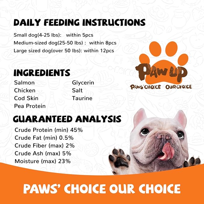 PAWUP Salmon Treats for Dog, Soft Healthy Dog Salmon Jerky, High Protein Dogs Snacks, Human Grade Salmons Fillets with Taurine,12.5oz (Smoked Flavor)