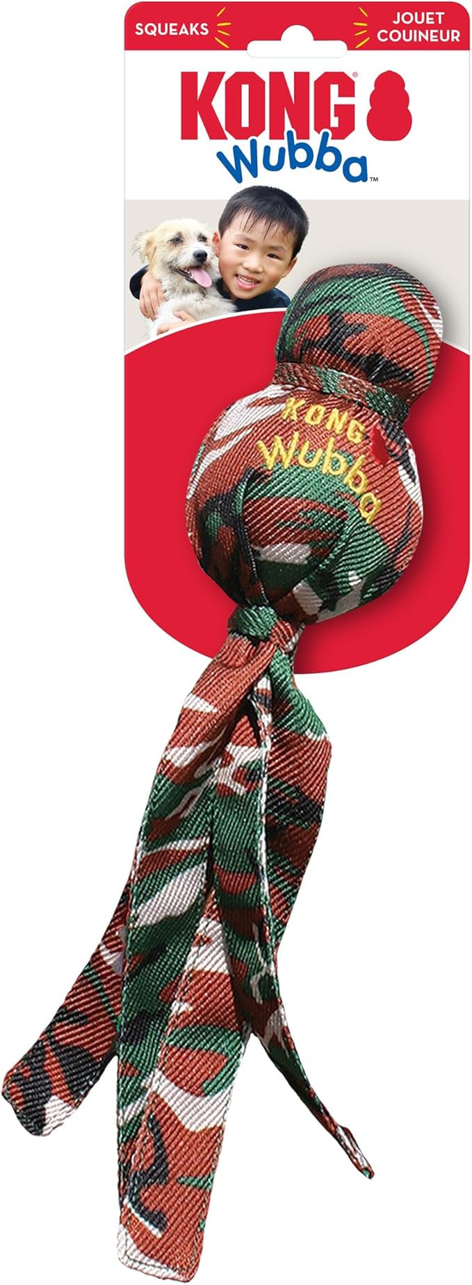KONG Camo Wubba Dog Toy - Large (Assorted Colors)