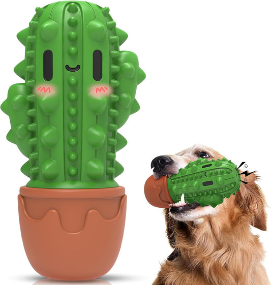 Dog Chew Toys Toothbrush Stick Teeth Cleaning Brush Dental for Medium Large Dog, Puppy Christmas,Easter Birthday Gifts,Outdoor Dog Squeaky Toys for Aggressive Chewers Tough Toys Interactive