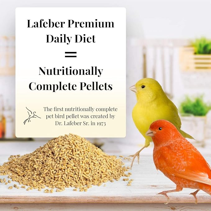 LAFEBER'S Premium Daily Diet Pellets Pet Bird Food, Made with Non-GMO and Human-Grade Ingredients, for Canaries, 1.25 lb