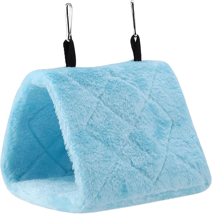 CHICIRIS Bird Hanging Tent Soft Plush Cozy Bird Hammock Winter Warm Pet Toy for Small Medium Birds (M) Indoor Use