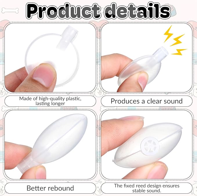 Xthrotsenk 12Pcs 40mm Replacement Squeakers for Dog Toys Noise Maker Replacement Squeakers for Dog Toys Cat Toy Repair Round