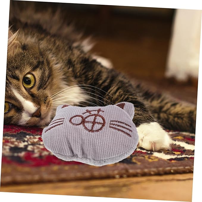 3pcs Catnip Filled Plush Cat Chew for Indoor Cats Soft Cotton Molar Playthings to Promote Exercise and Dental Care Interactive Catnip for Kitten Activity Support