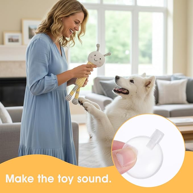 15Pcs Squeakers for Dog Toys, 40mm Replacement Dog Toy Squeakers Noise Maker Insert Replacement for Pet Supply Cat Toys Repair