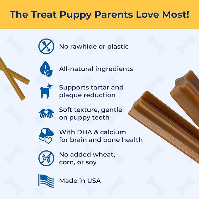 N-Bone Jumbo Puppy Teething Sticks Peanut Butter Flavor Dog Treats, 7 Count 7.28-oz Bag