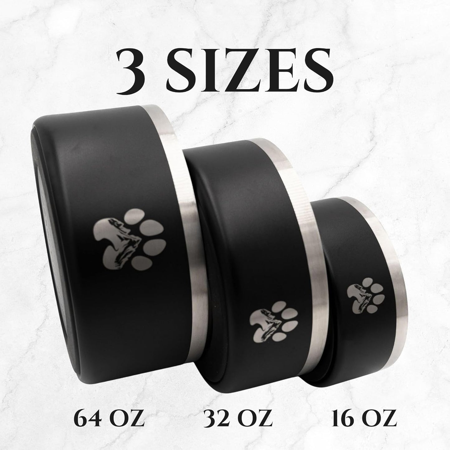 Stainless Steel Dog Bowl for Small-Large Dogs | Double Wall Insulated, Non-Slip Base Heavy Duty Water and Food Bowls for Dogs & Cats | Pet Safe BPA Free & Dishwasher Safe | 16 Oz - Blue