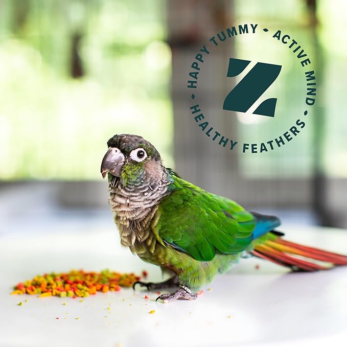 ZuPreem FruitBlend Bird Pellets, Daily Bird Food for Cockatiel, Lovebird, Quaker, Small Conure, Lorikeet, Core Nutrition for Medium Birds, Cockatiel Pellets, Conure Bird Food (M, 10 lbs)
