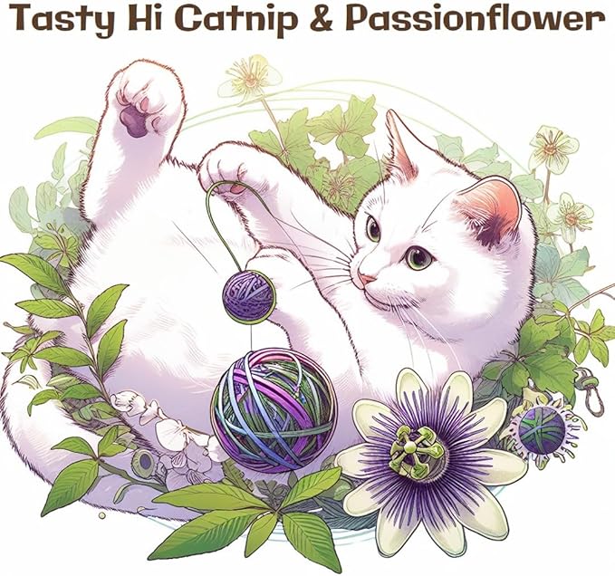 Very Strong Cat Nip -Tasty Hi Catnip Passion Flower Cat Treat, 1.25 oz
