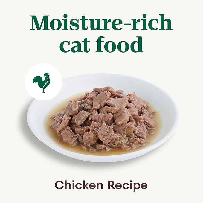 Nutro Perfect Portions Wet Cat Food Cuts in Gravy Chicken Recipe, Cat Food Wet Recipe, 2.64 oz. Twin-Pack Trays (24 Count)