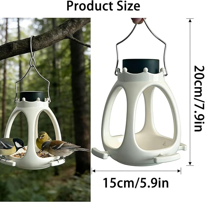 2026 Solar Bird Feeder - Waterproof Eco-Friendly Polymer Wild Bird House for Backyard Birding, Innovative Outdoor Decor for Wildlife Enthusiasts