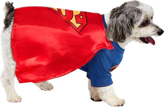 DC Comics Superheroes: Superman Pet Costume for For Dogs or Cats by Rubies, Large