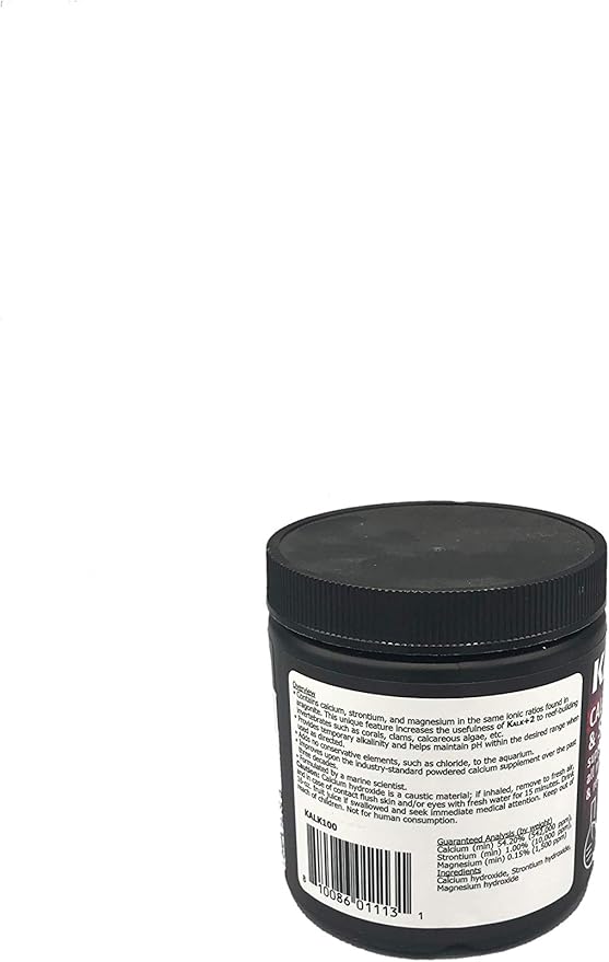 Brightwell Aquatics Kalk+2 – Premium Kalkwasser Powder Supplement with Calcium, Strontium, and Magnesium for Reef Aquariums, pH & Alkalinity Support, 100g