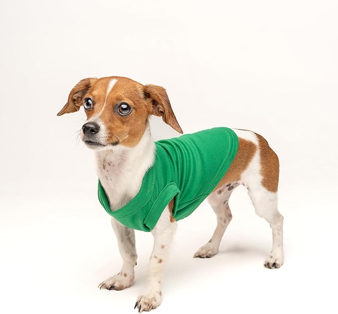 Emotional Support Animal Dog Tee Shirt | Sleeveless Breeds | Service Dog | Working Animal | Assistance |Green, X-Small 209