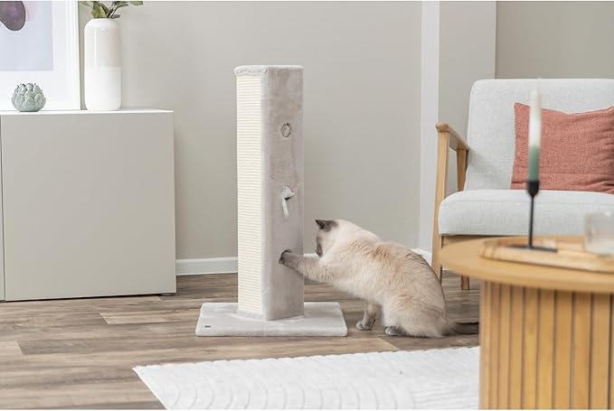 TRIXIE Soria Scratching Column Grey Cat Furniture, 31.5" H