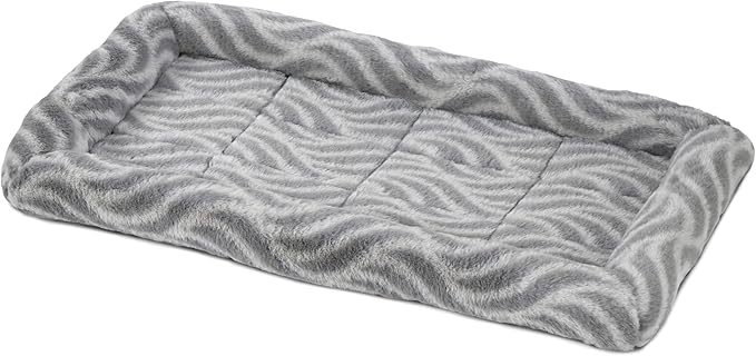 MidWest Homes For Pets QuiteTime Deluxe Wave Bolster Bed for Small Dogs; Easily Machine Wash and Dry; Gray; 22"; 40222-WVGY (Pack of 2)