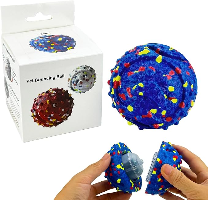 Electric Interactive Dog Toy Ball, Automatic Active Rolling Balls for Small Medium Dogs, Self Moving Bouncing Jumping Rechargeable Funny Pet Toys for Boredom Puppy Cat Kitten Indoor Outdoor