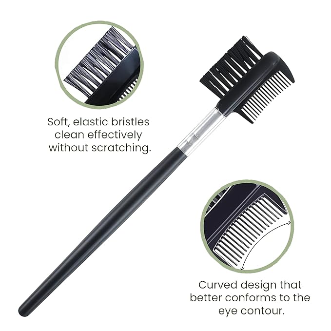 MEDUWEDU 5 Pack Flea & Lice Comb Set for Cats, Dogs & Kids – Stainless Steel Fine Tooth Nit Comb Kit with Double-Sided Tear Stain Remover, Grooming Brush & Peine para Piojos for Thick Hair (Blue)