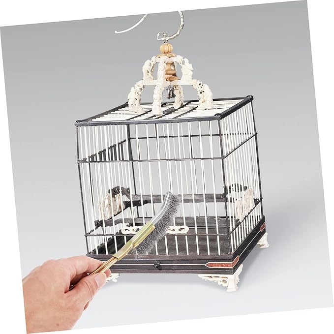 Angoily 6pcs Copper Wire Bird Cage Cleaning Brush Pet Cage Accessories for Easy Daily Maintenance Lightweight Design Hanging for Storage